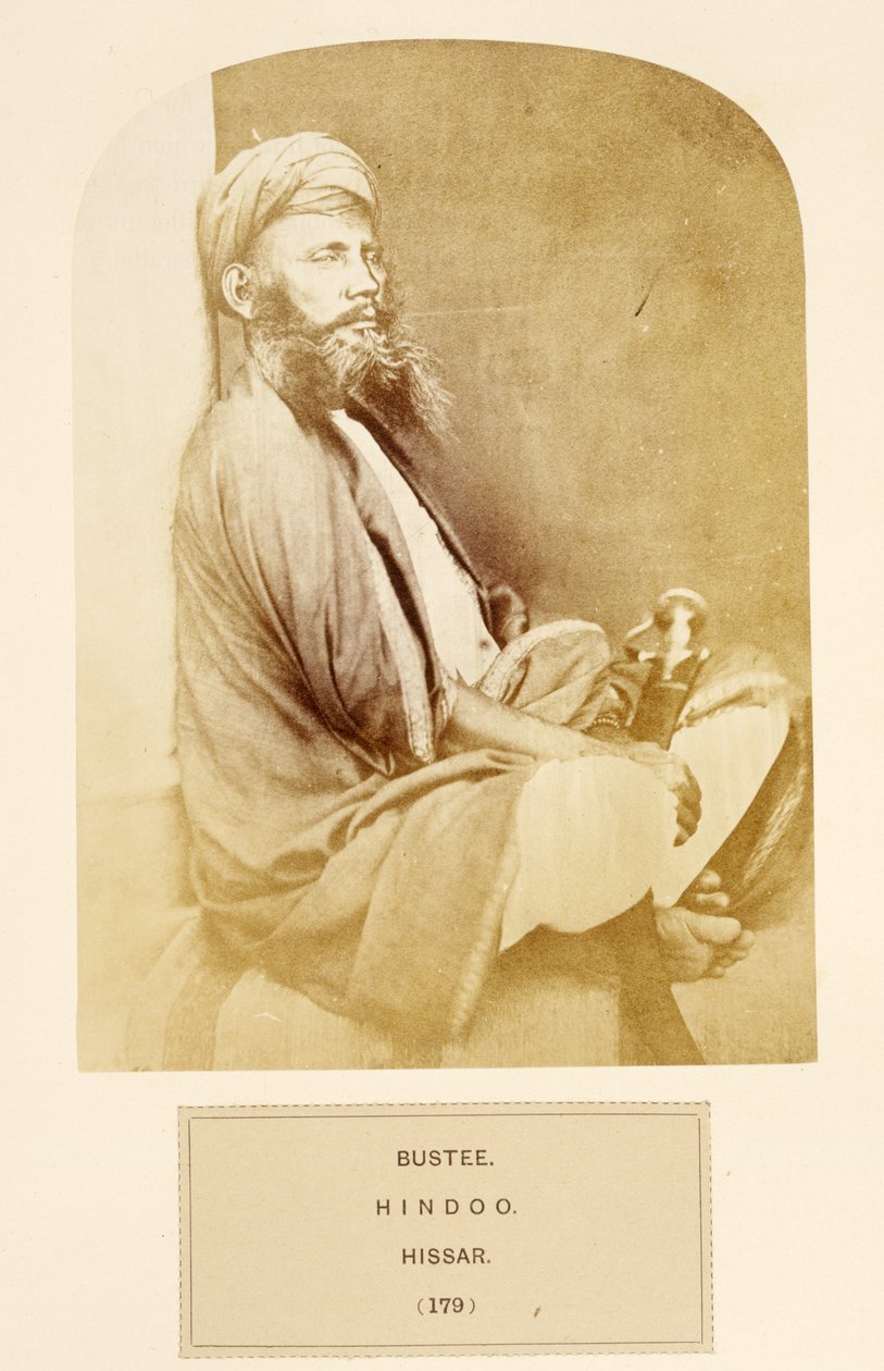 Bustee, Hindu, Hissar, från The People of India, av J. Forbes Watson, publicerad 1868 (albumtryck) av English Photographer