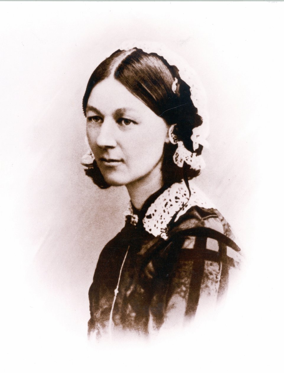 Carte de Visite-fotografi av Florence Nightingale, av H. Lenthall, ca 1856 av English Photographer