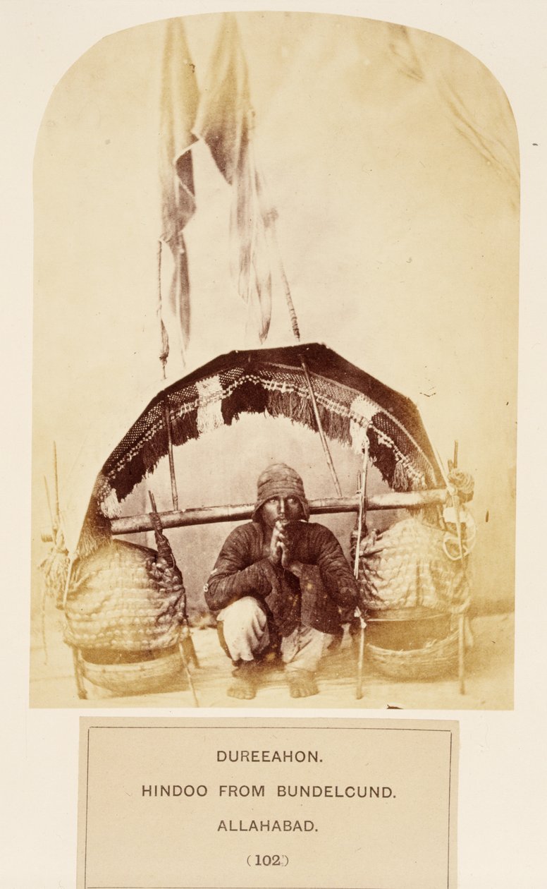 Dureeahon, Hindoo från Bundelcund, Allahabad, från The People of India, av J. Forbes Watson, publicerad 1868 (albumtryck) av English Photographer