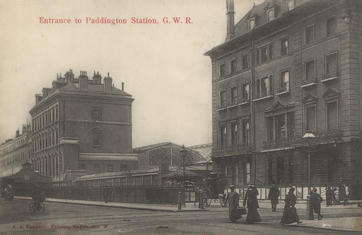 Ingång till Paddington Station, London (svartvitt foto) av English Photographer