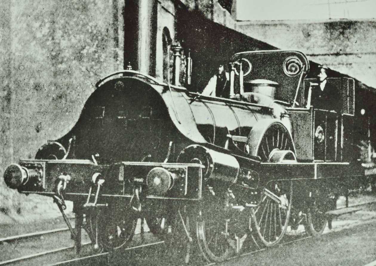 Great Eastern Railway (London och Blackwall-sektionen) Tanklokomotiv med en förare, 1860 av English Photographer