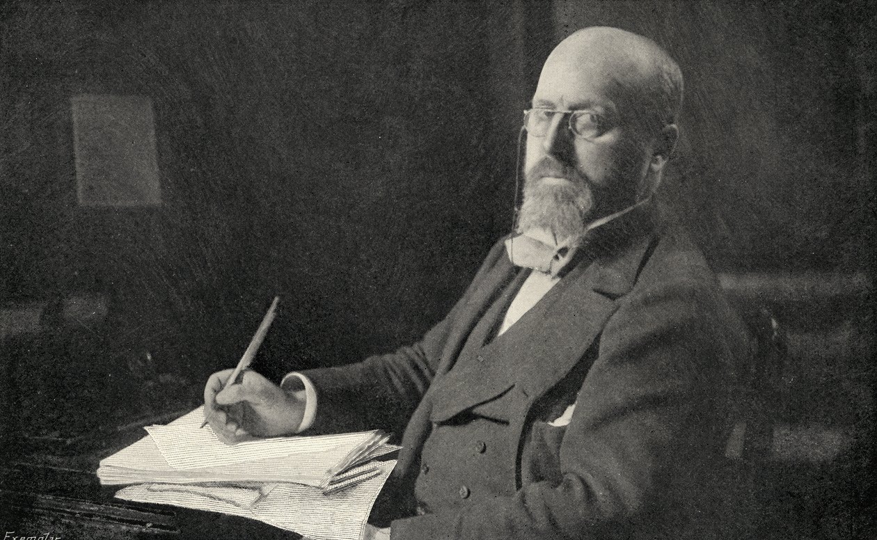 Henry James (1843-1916) i sitt arbetsrum av English Photographer