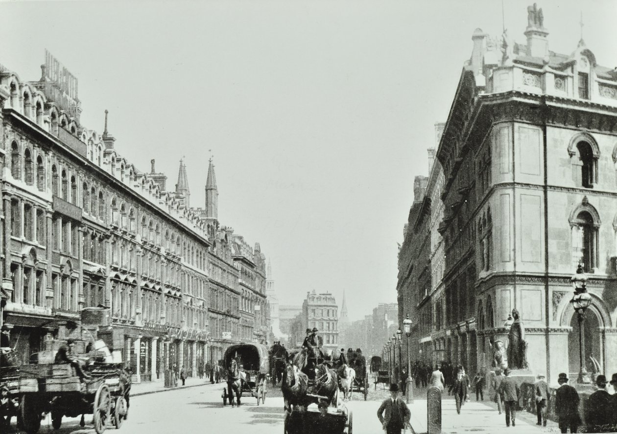 Holborn Viadukt, österut, City of London, 1875 av English Photographer