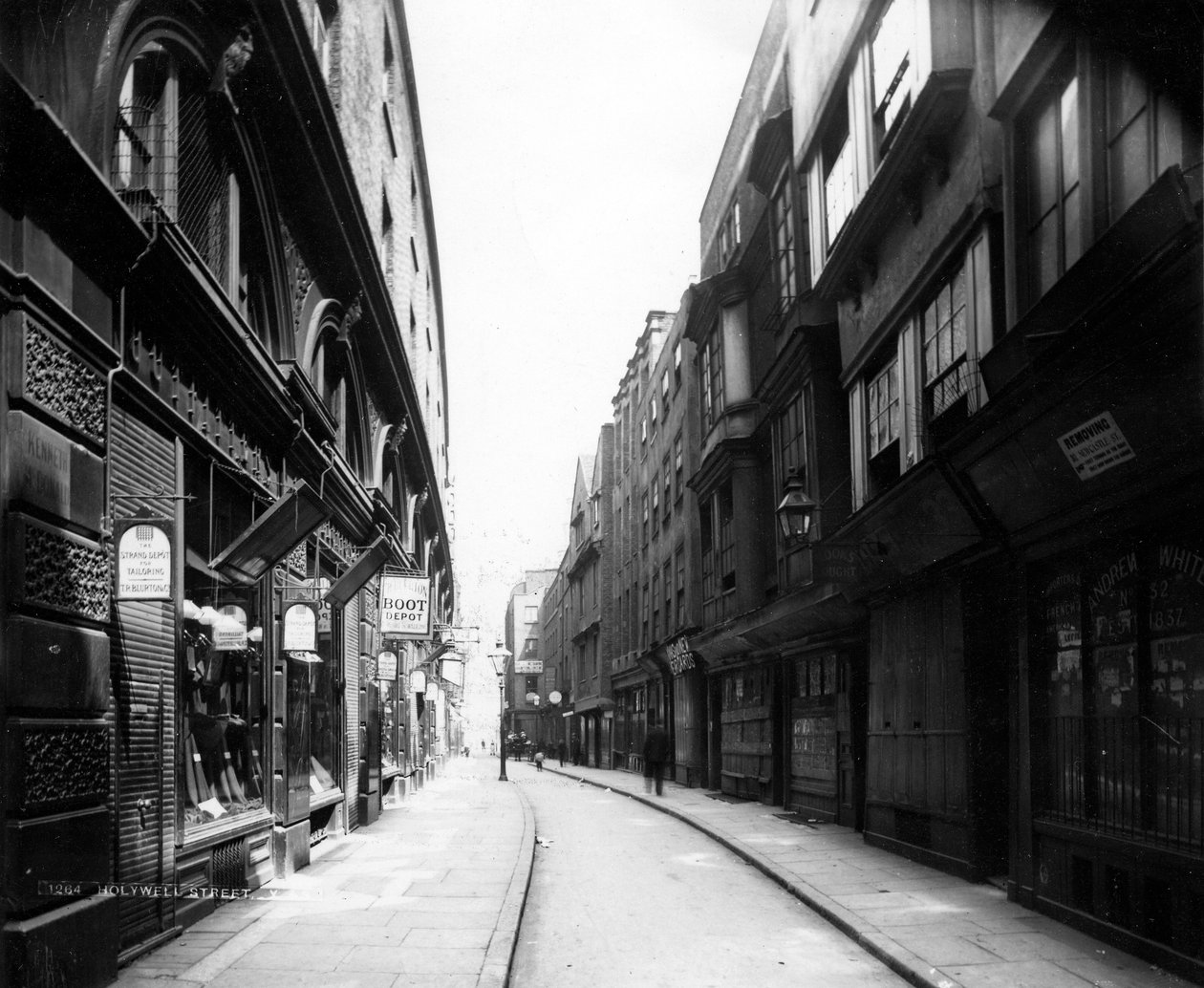 Holywell Street, 1800-talet (foto) av English Photographer