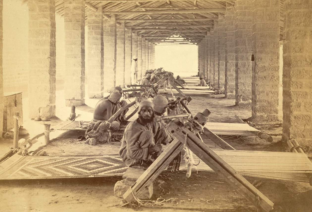 Karachis fängelsevävare. 1873 (fotografisk avtryck) av English Photographer