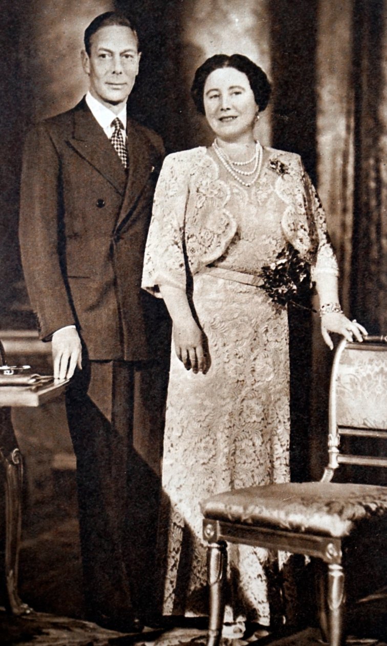 Kung George VI och Elizabeth, Drottningmodern av English Photographer
