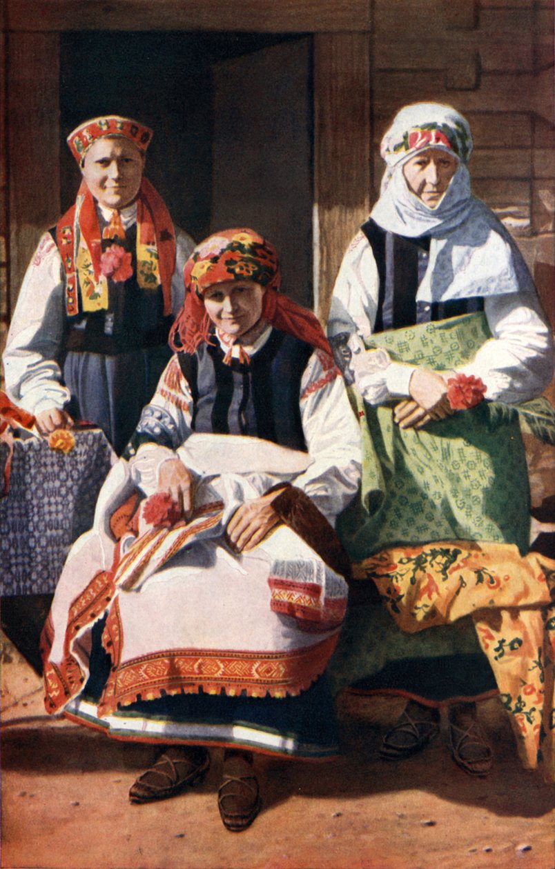 Lettland: Rucava-böndernas broddar (färgfoto) av English Photographer