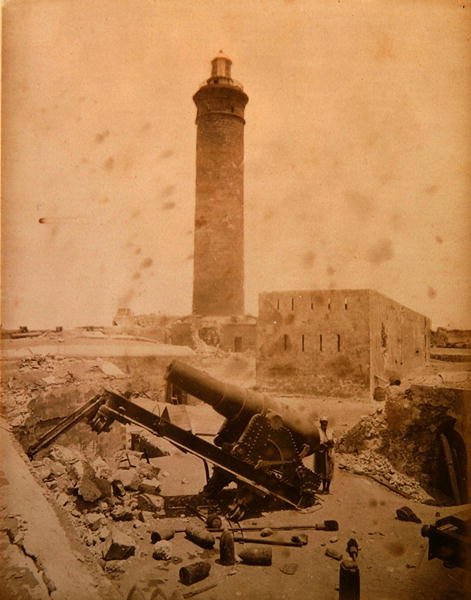 Fyrfort efter bombardementet av Alexandria av English Photographer