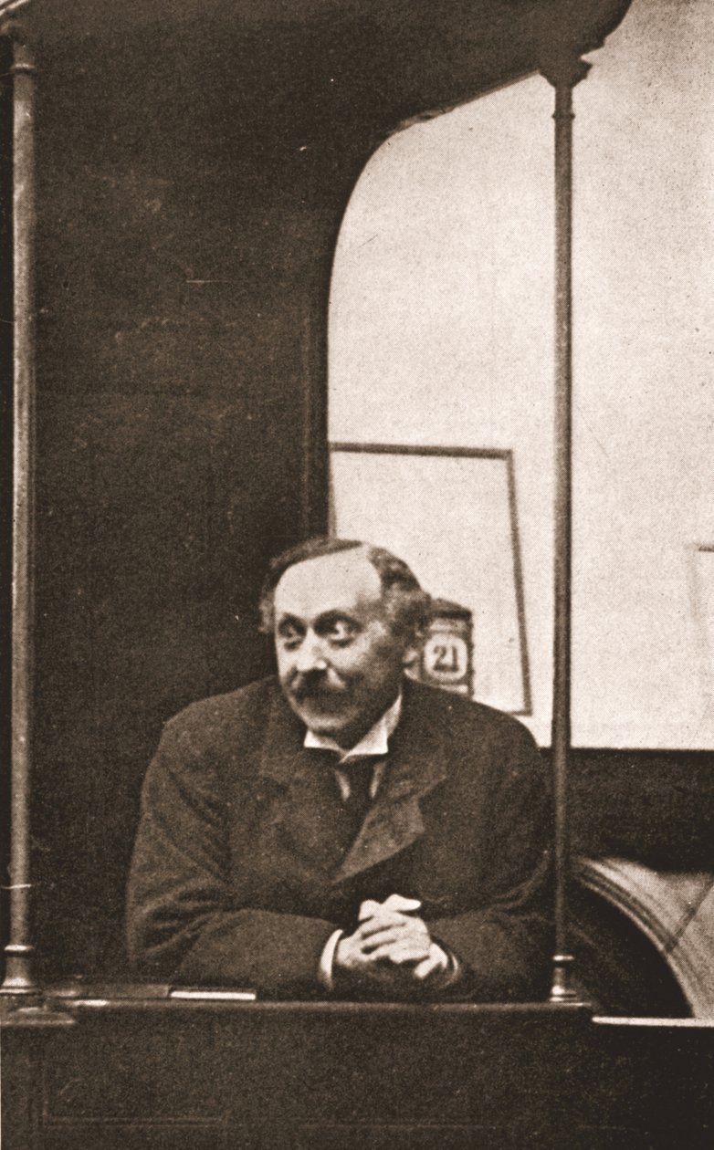 Herbert Gladstone i vittnesbåset vid rättegången mot Emmeline Pankhurst och andra av English Photographer