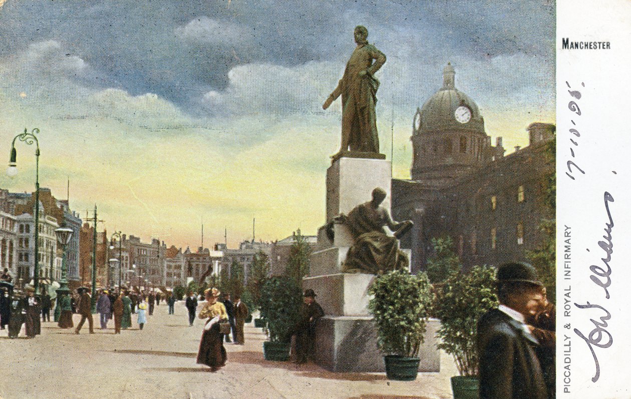 Piccadilly och Royal Infirmary, Manchester av English Photographer