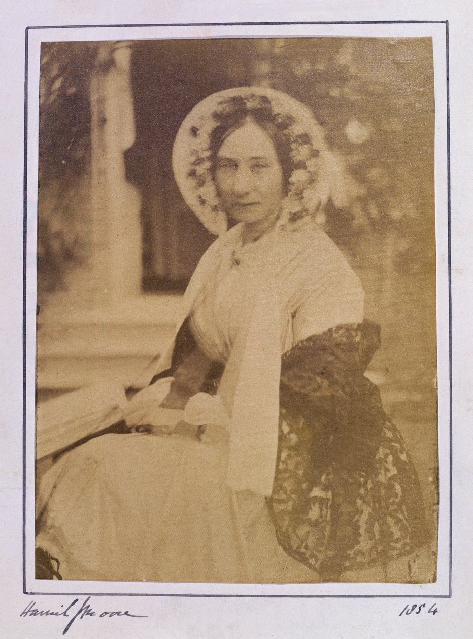 Porträtt av Harriet Jane Moore (1801-84) 1854 (albumenprint) av English Photographer