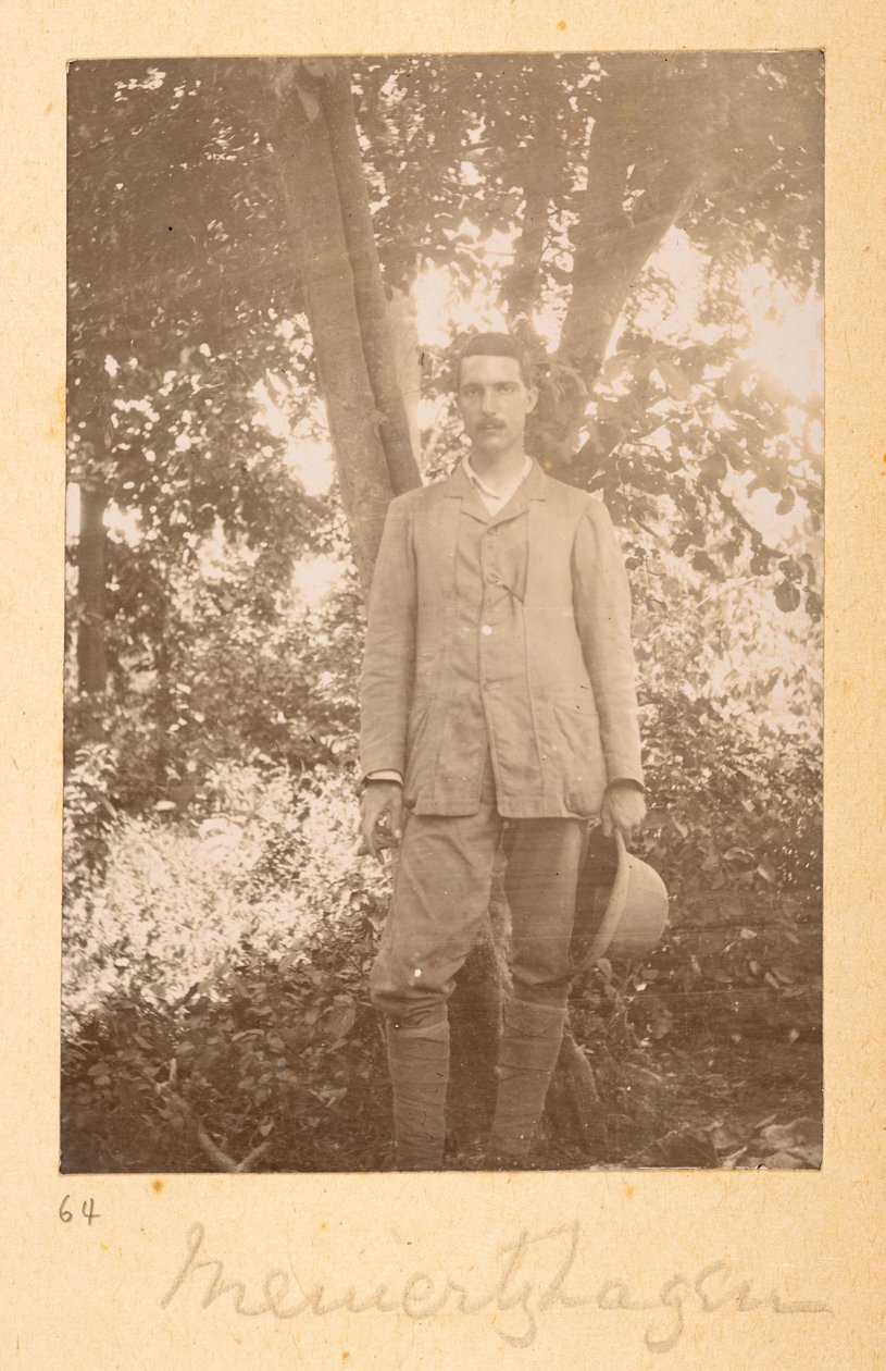 Porträtt av Richard Meinertzhagen av Bailey, i indiska fotografier av F.M. Bailey 1900-03 (sepiafoto) av English Photographer