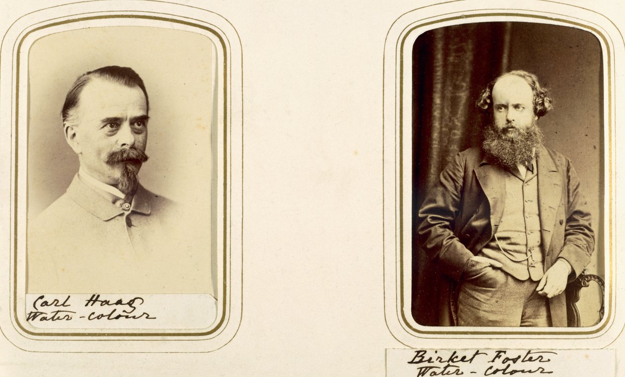 Porträtt av Carl Haas och Myles Birket Foster (sepiafoto) av English Photographer