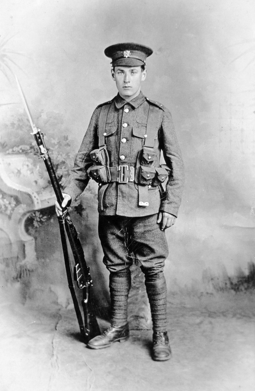 Menig från Devonshire Regiment, brittiska armén av English Photographer