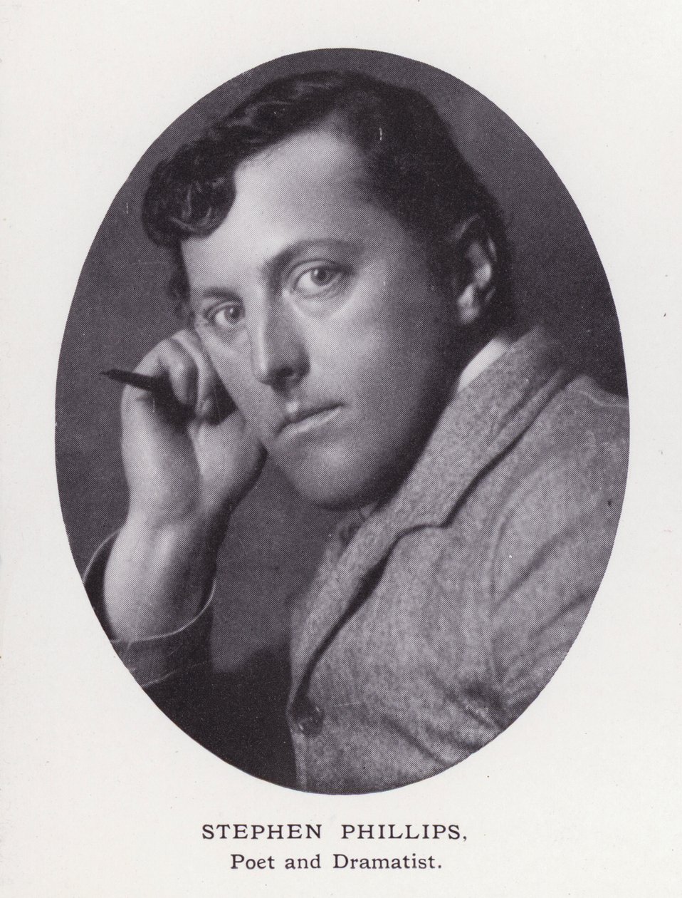 Prominent Men of London: Stephen Phillips (s/v foto) av English Photographer