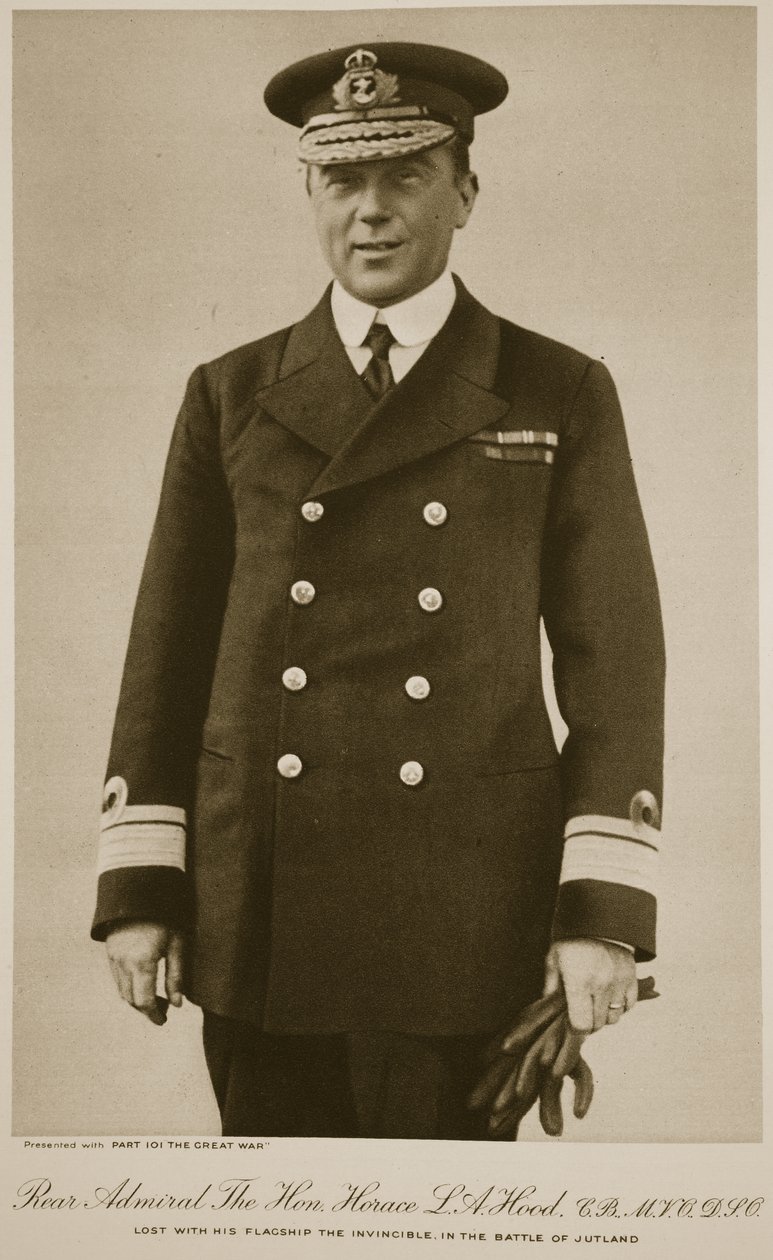 Konteramiral The Honorary Horace L.A. Hood, 1914-19 av English Photographer
