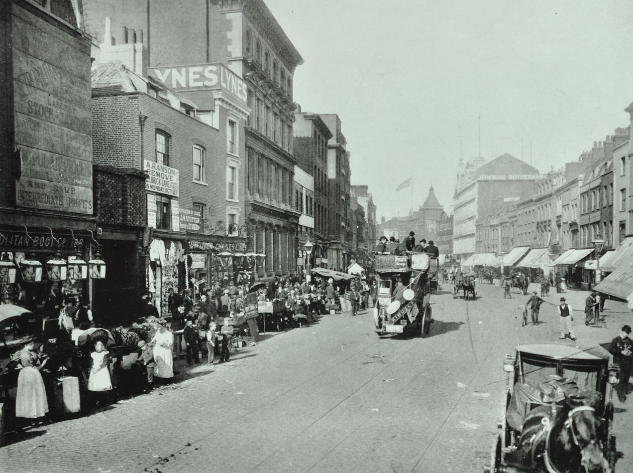Shoreditch High Street: tittar norrut, 1896 av English Photographer
