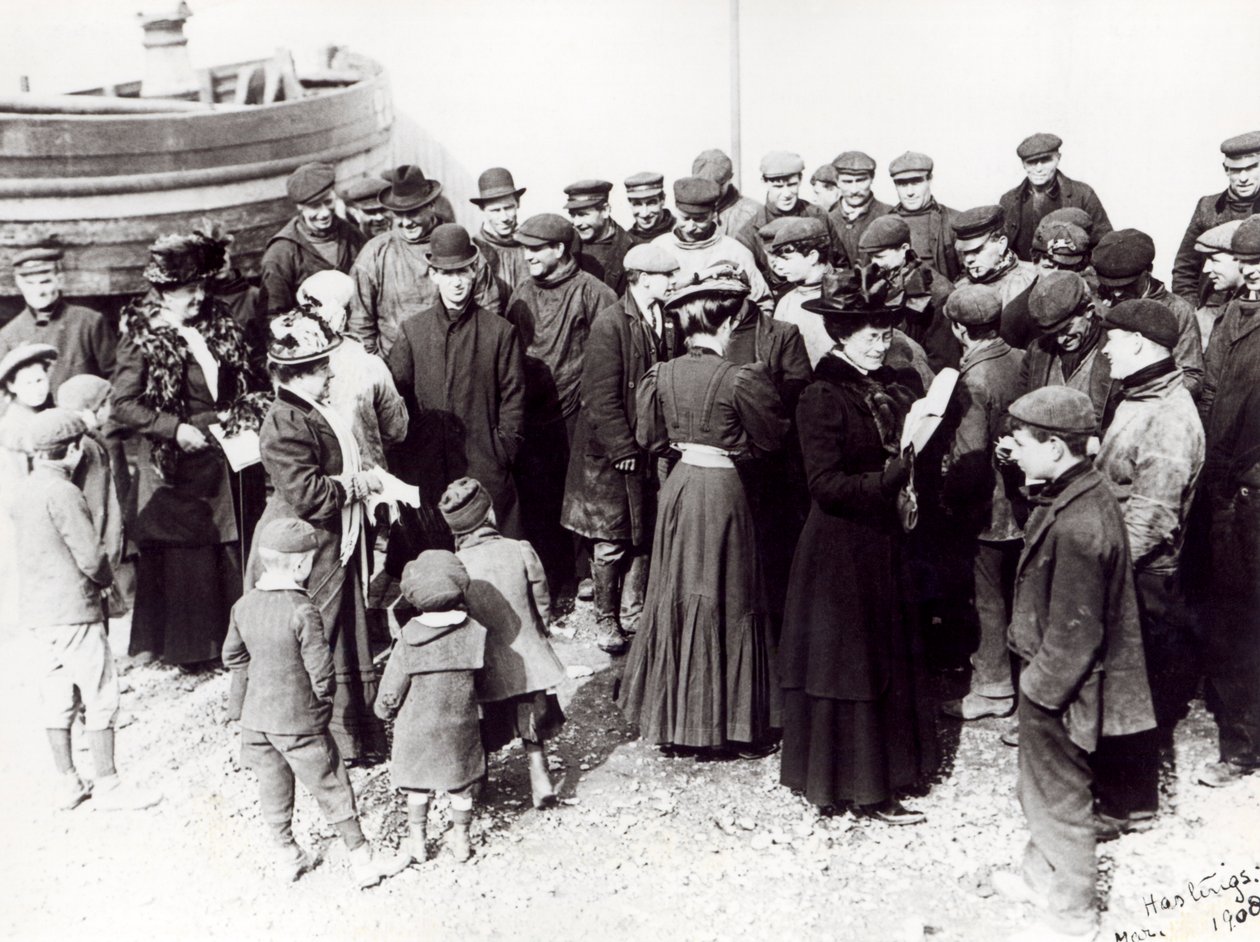 Suffragetter i Hastings, 1908 av English Photographer