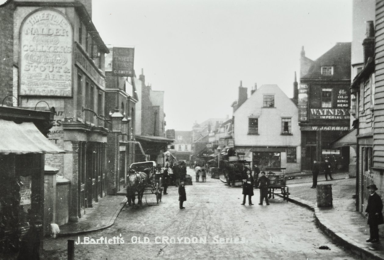 Three Tuns Old Kings Head, Surrey Street, Croydon: allmän bild, 1885 av English Photographer