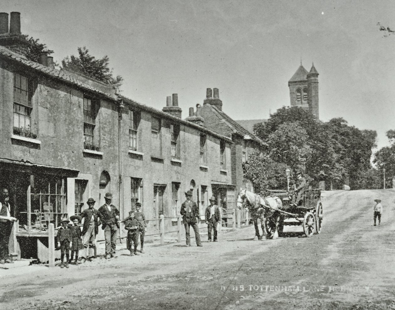 Tottenham Lane, Hornsey: fronthöjder, 1893 av English Photographer