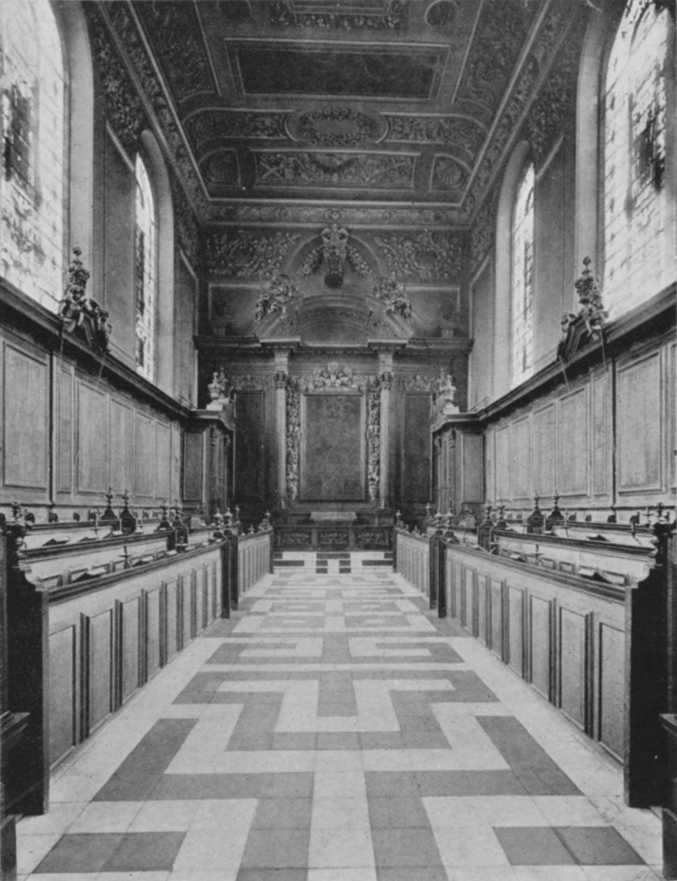 Trinity College Chapel (svartvitt foto) av English Photographer