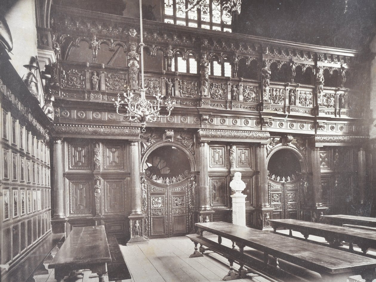 Utsikt över Middle Temple Halls interiör, London, 1885 av English Photographer