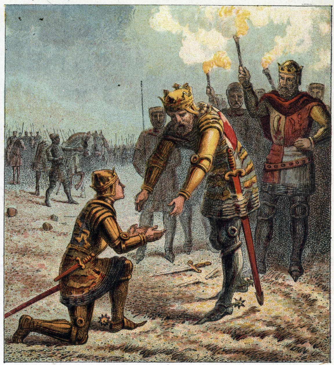 100-årigt krig: Edward Plantagenet (Edward av Woodstock Brackembury av English School