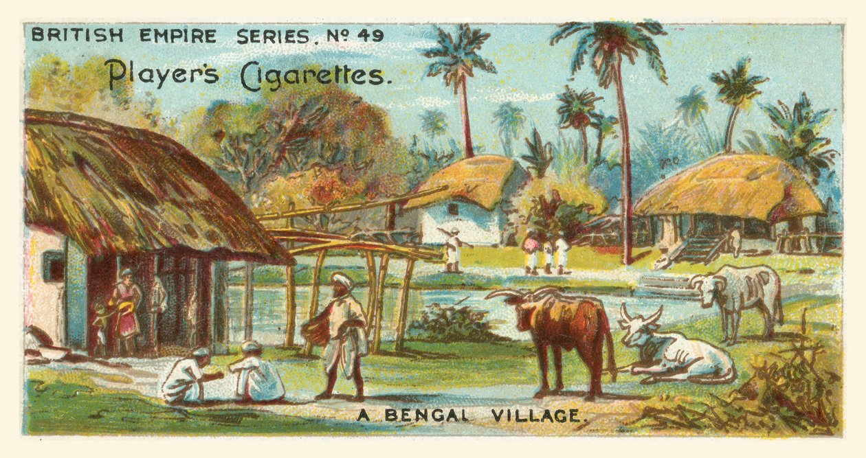 En bengalisk by (chromolitho) av English School