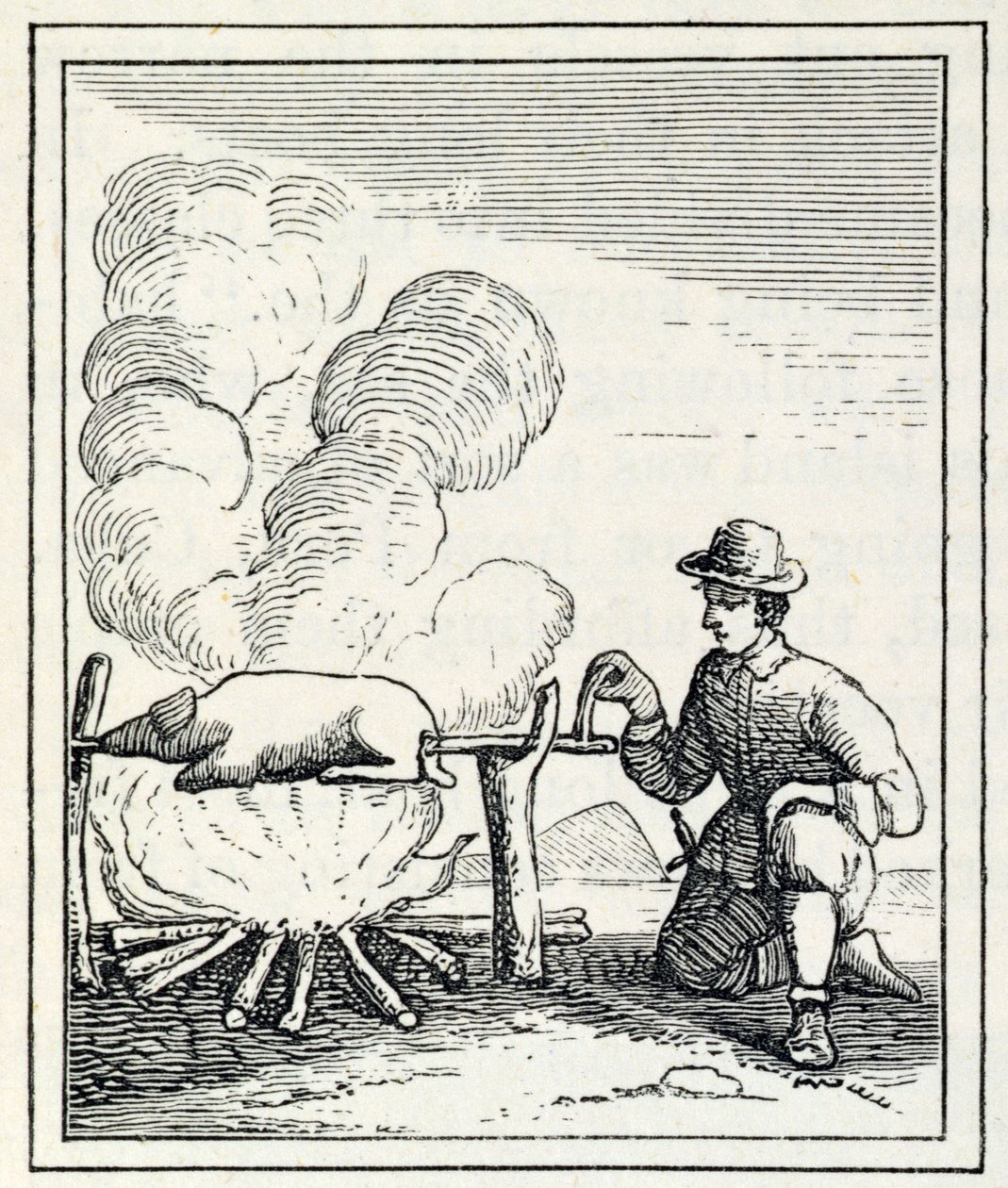 En Boucan, från "Santo Domingo förr och nu" av Samuel Hazard, pub. 1873 av English School