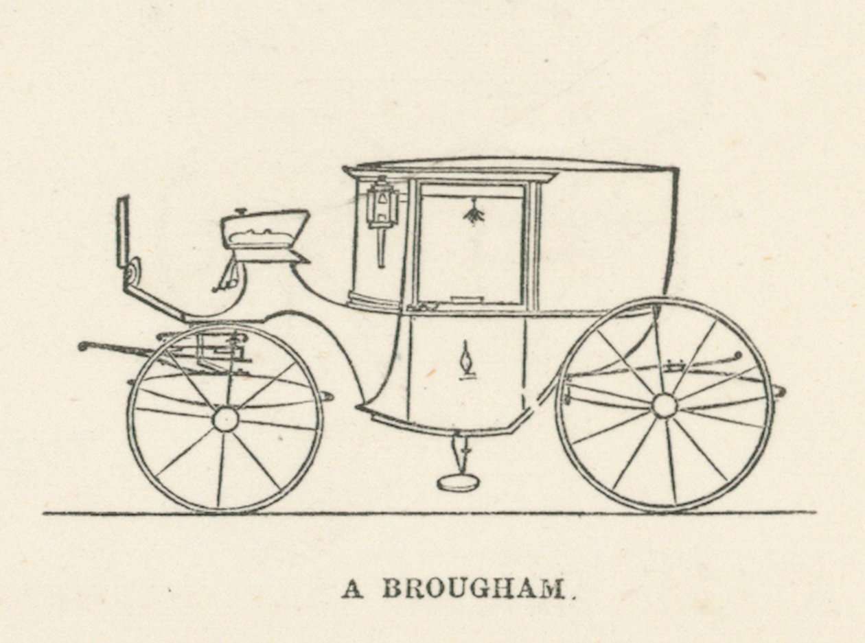 A Brougham (gravyr) av English School