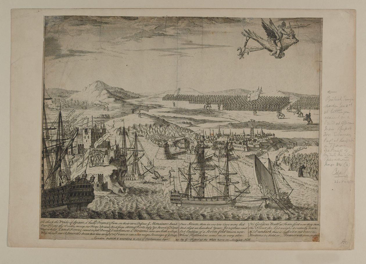 En karikatyr av det österrikiska tronföljdskriget, publicerad av G. Foster, London, 1743 av English School