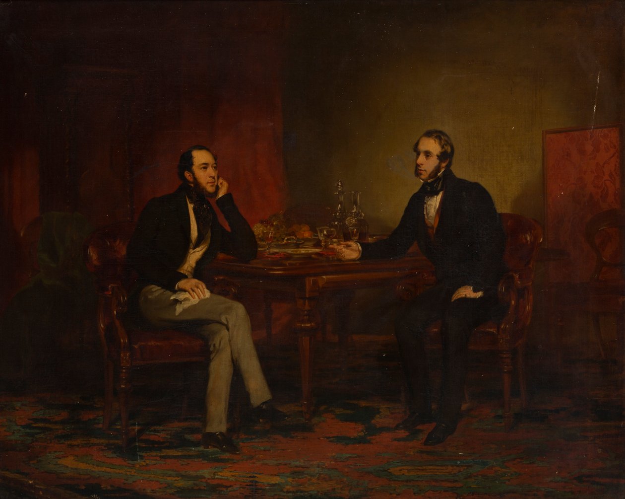 A Conversation Piece, ca 1840 (olja på duk) av English School