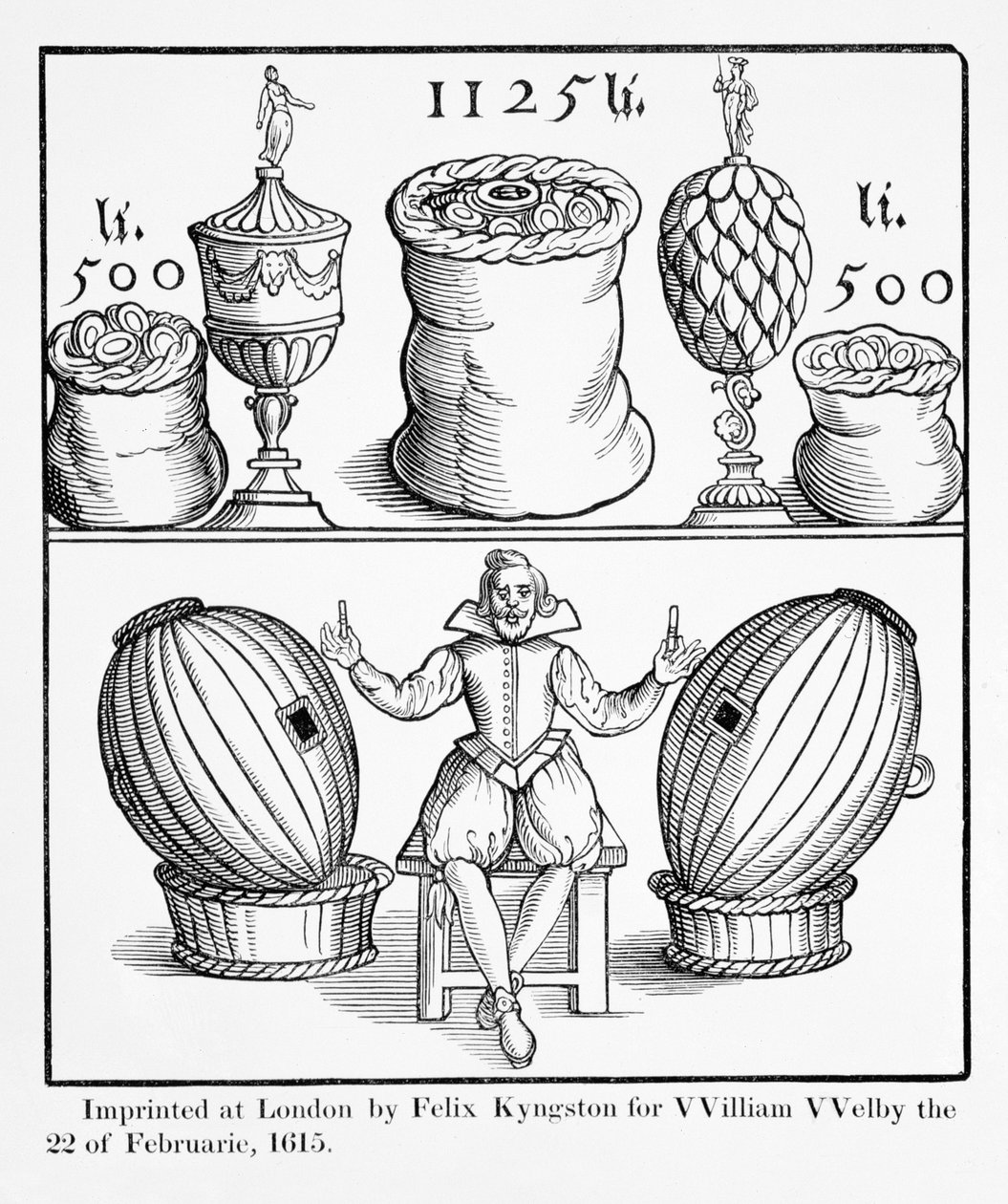En förklaring som fastställer datumet för nästa dragning av det stora stående lotteriet för Virginia, tryckt av Felix Kyngston för William Welby, London, 1615 av English School