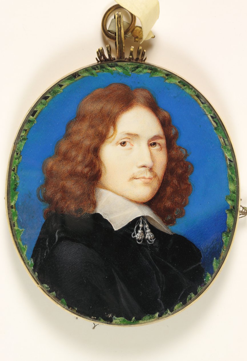 En gentleman som heter William Wycherley, ca 1660 (akvarell på veläng) av English School