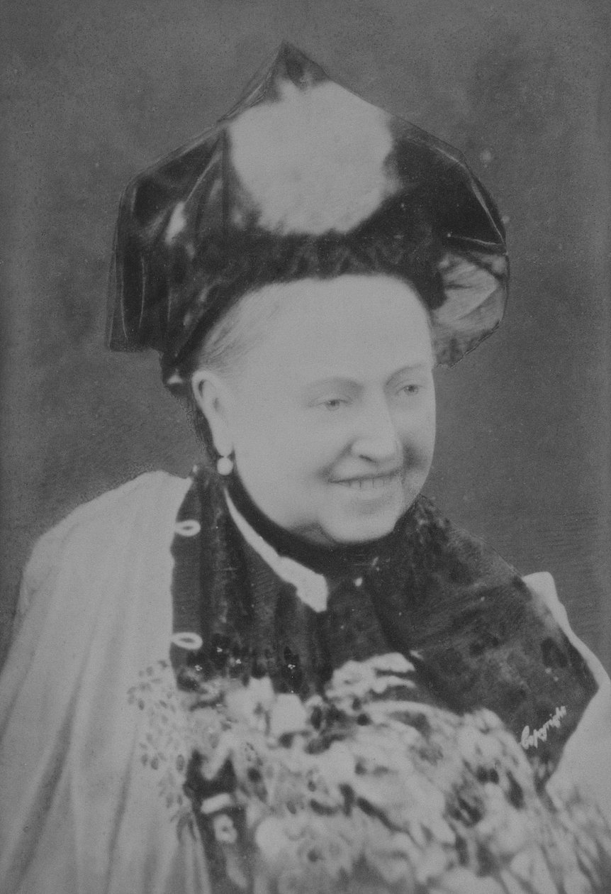 A Jubilee Portrait of Queen Victoria (1819-1901) Laughing, 21 juni 1887 (sepiafoto) av English School