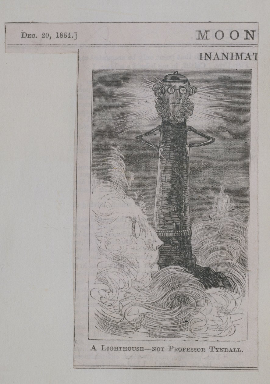 En fyr - inte professor Tyndall, från Moonshine, publicerad 20 december 1884 (trägravyr) av English School