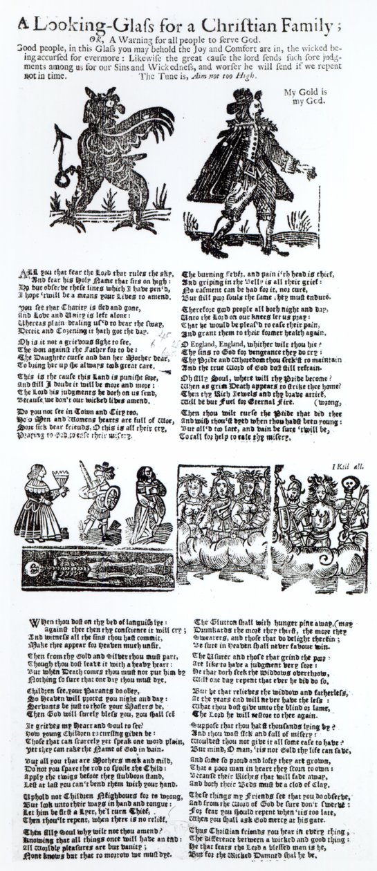 Ett blickglas för en kristen familj, c.1665 av English School