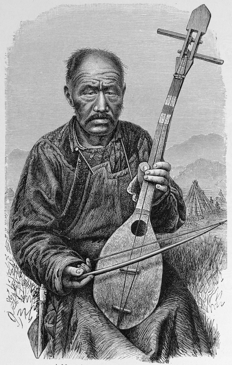 En mongolisk musiker, från 