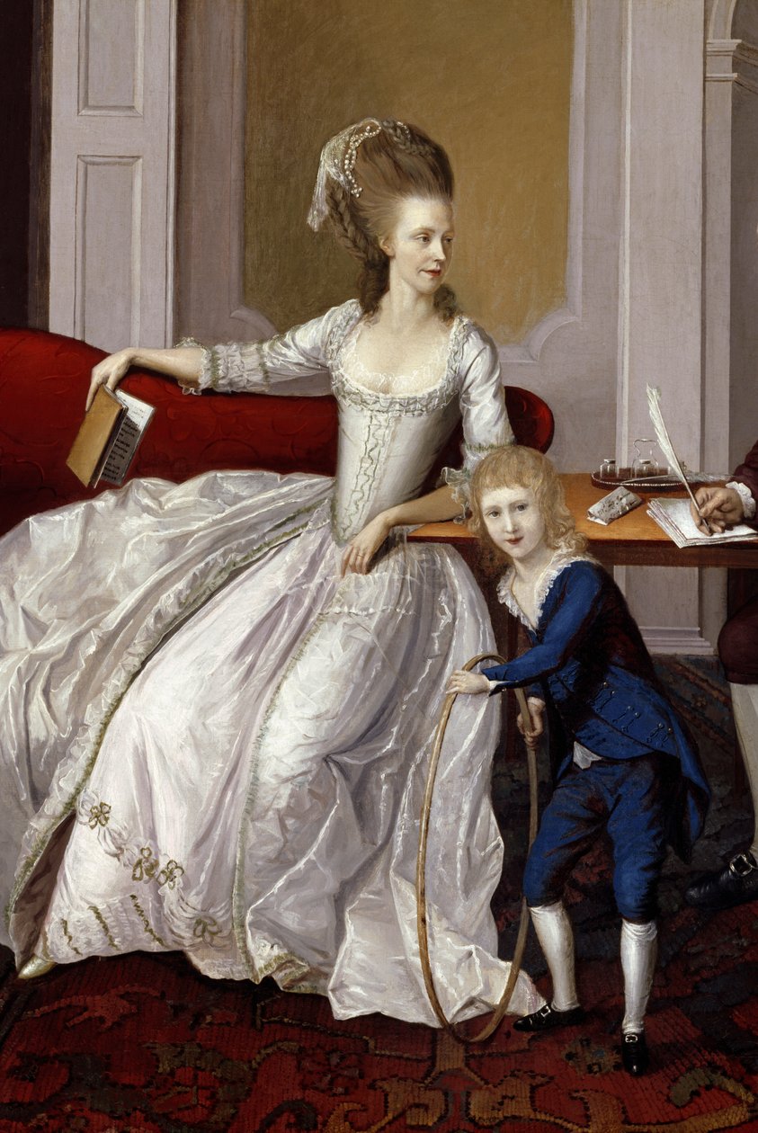 En mor och ett barn, ca 1780 av English School