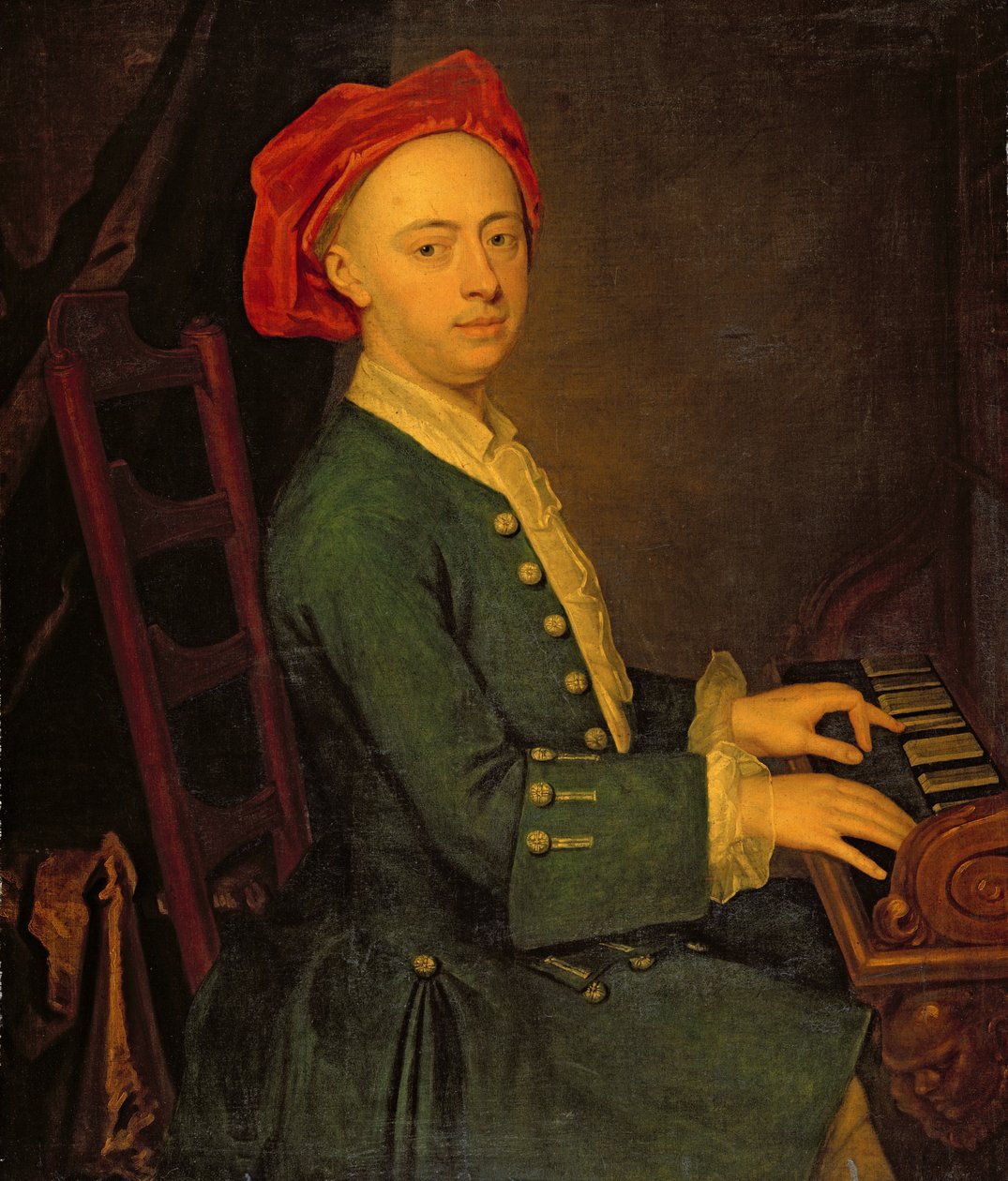 En musiker, ca 1700-50 av English School