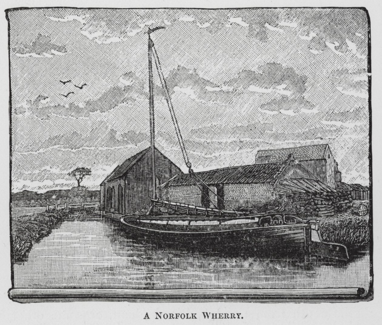 En Norfolk Wherry (gravyr) av English School