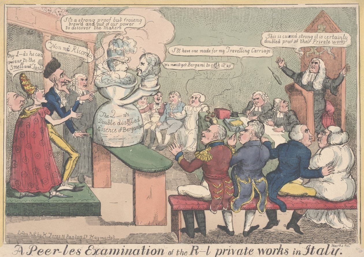 A Peerless Examination: A Peer-les Examination of the R-l Works in Italy (färgad gravyr) av English School