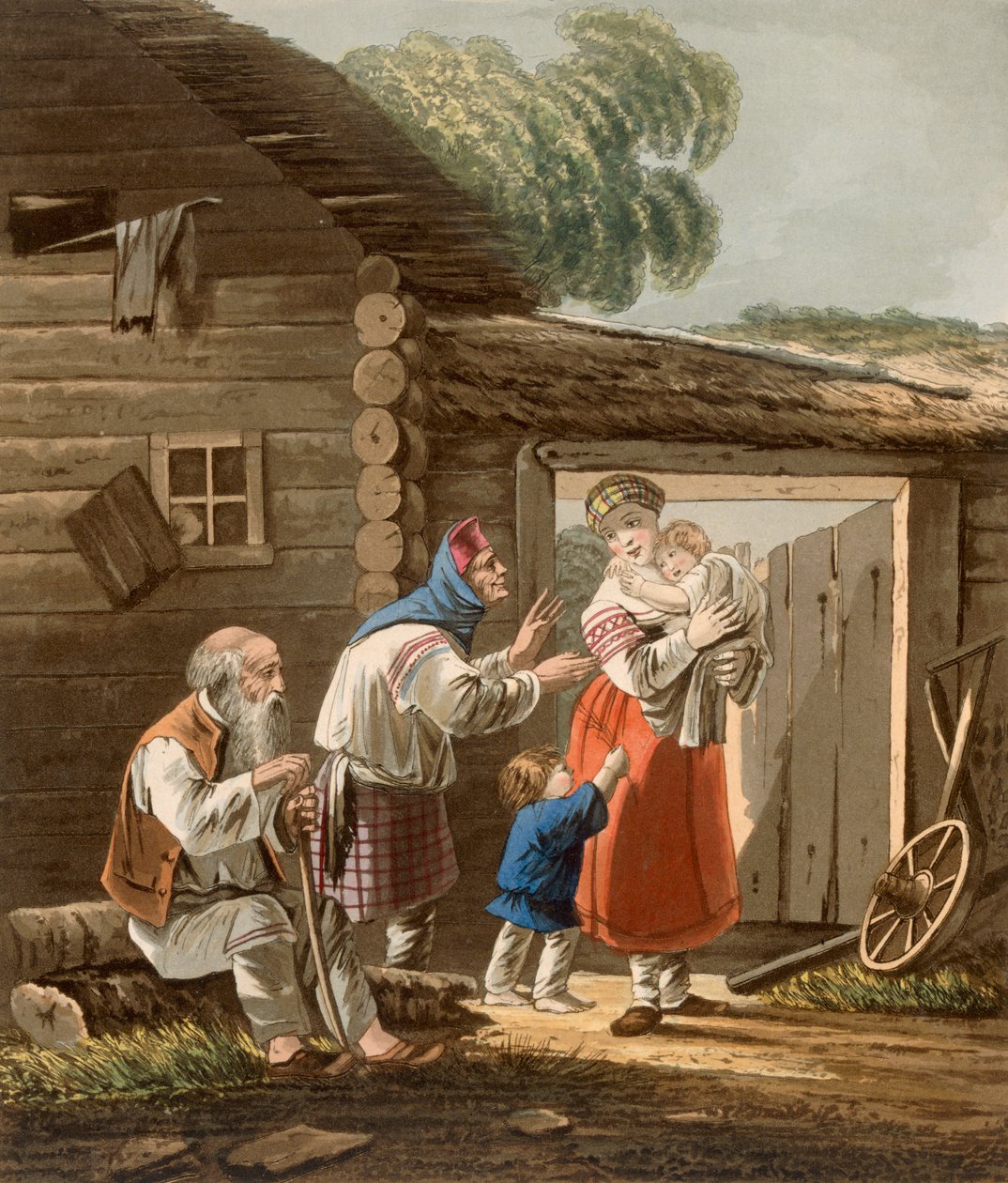 En rysk bondefamilj, 1823 av English School