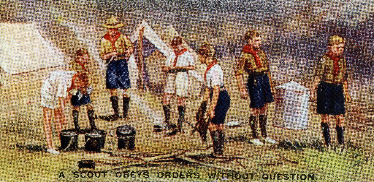 En scout lyder order utan att ifrågasätta, 1929 av English School