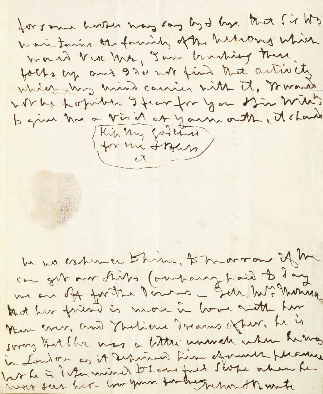 Ett signerat signerat brev till Lady Hamilton, 1801 av English School