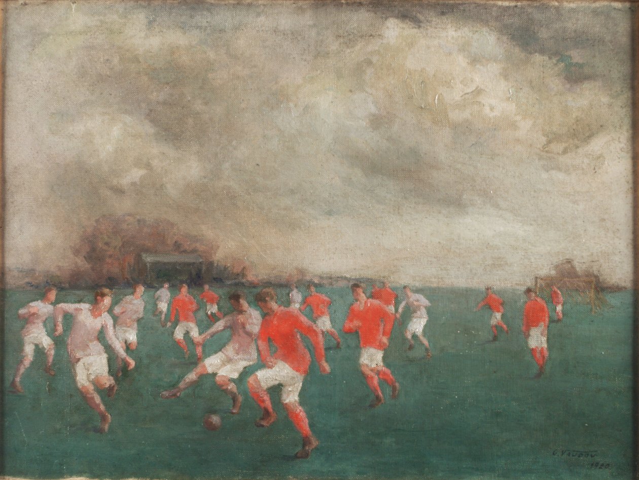 En fotbollsmatch, 1920 av English School