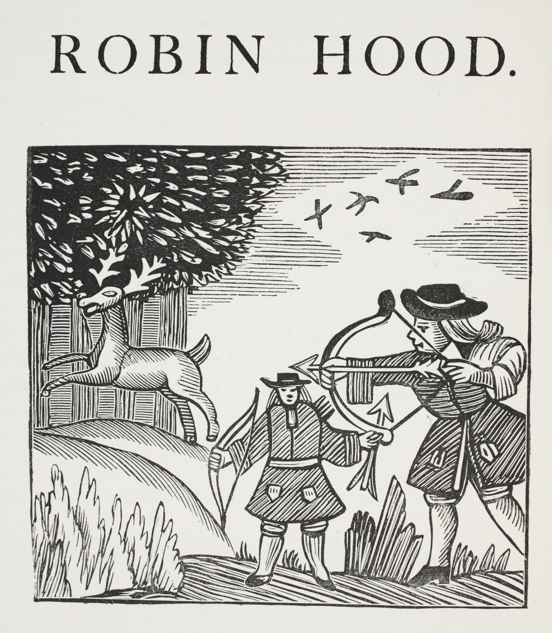 A True Tale of Robin Hood, illustration från Chap-books of the artonde århundradet av John Ashton, pub. 1882 av English School