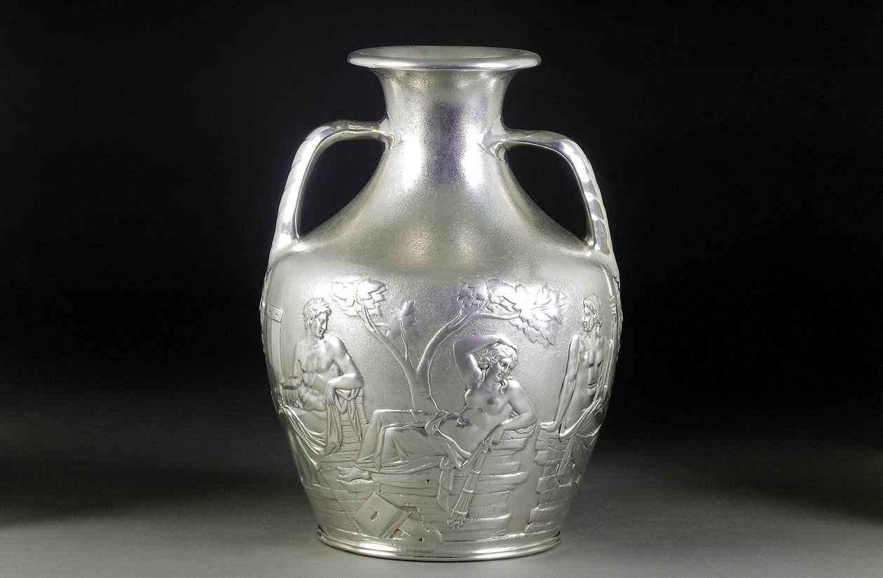 En viktoriansk silverkopia av Portland Vase, 1844 av English School