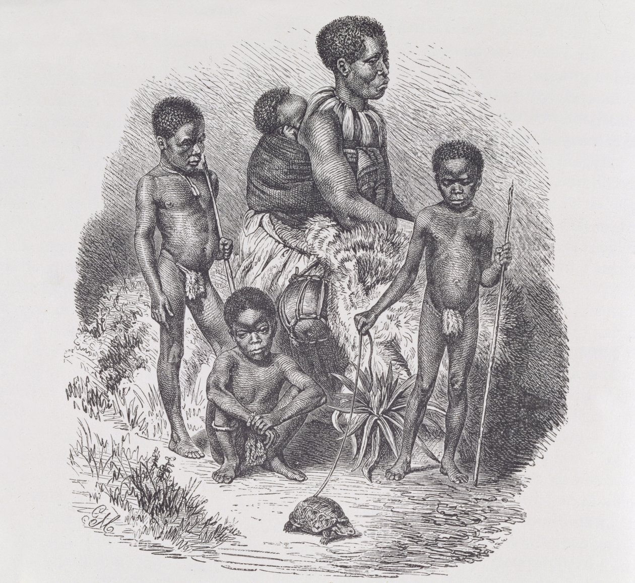 En Zulu-familj, från 