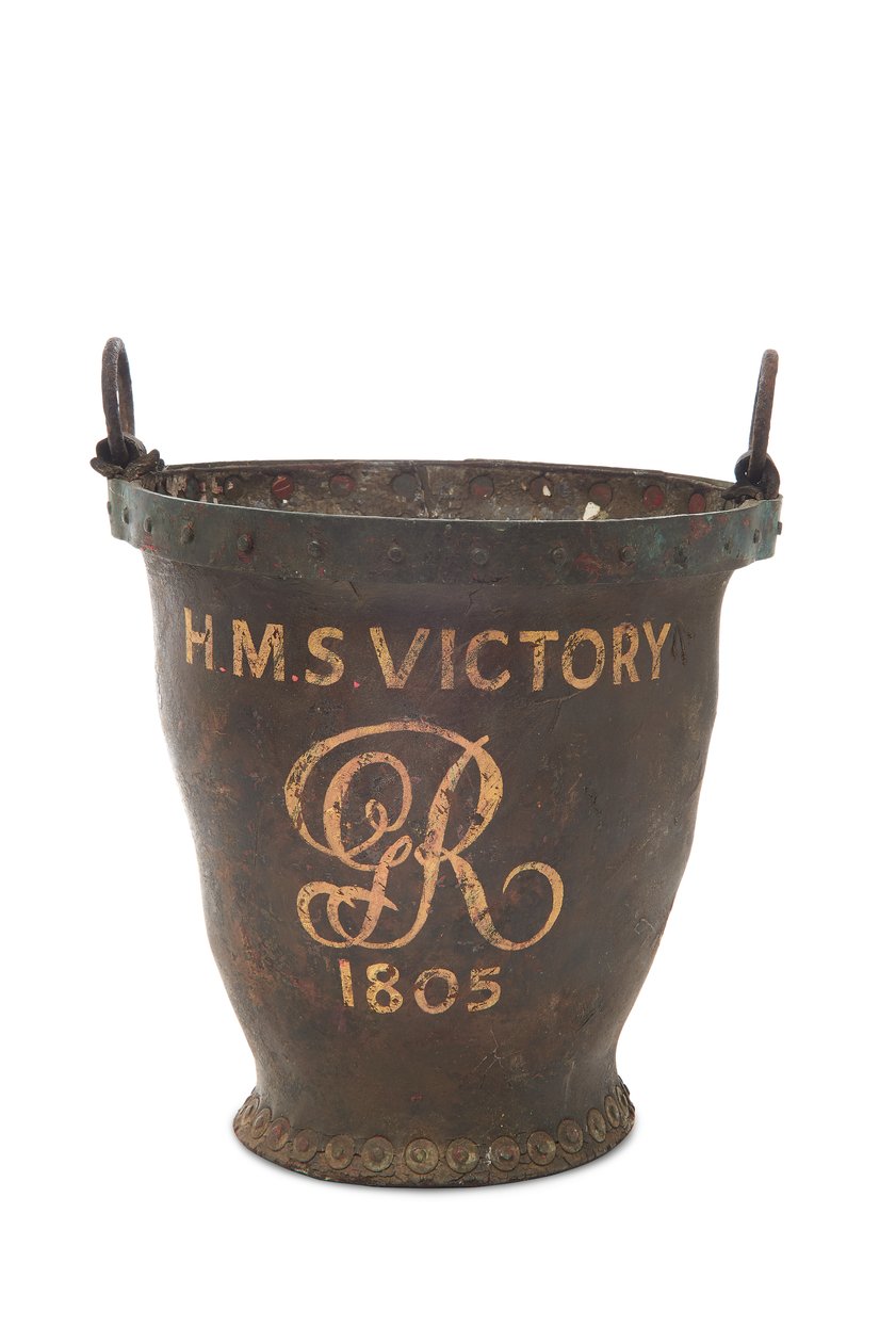 En eldhink från H.M.S. Seger, 1805 av English School